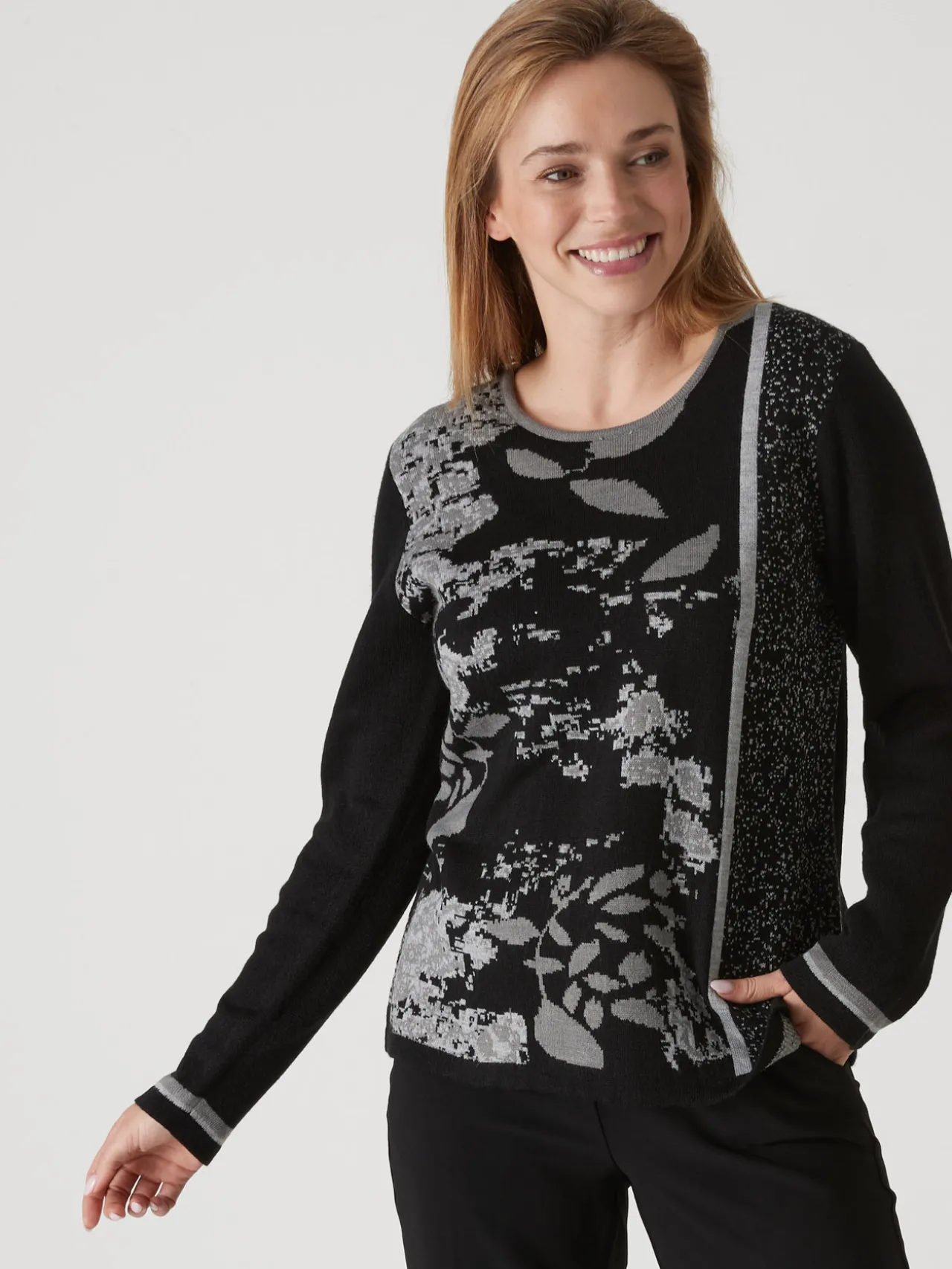 Pull maille jacquard