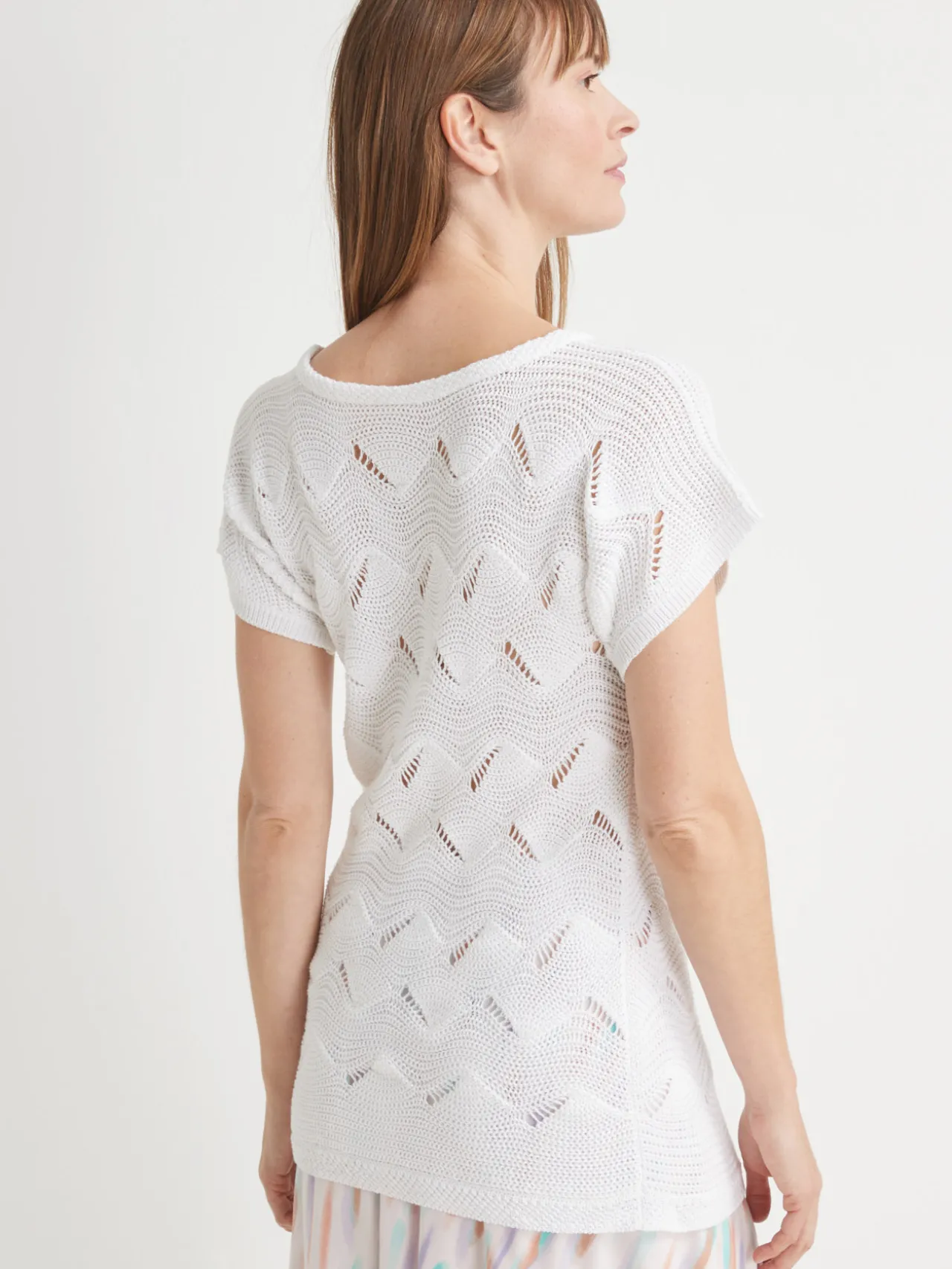 Pull maillle fantaisie manches T