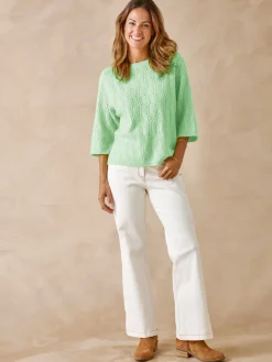 Pull manches au coude avec laine