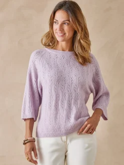 Pull manches au coude avec laine