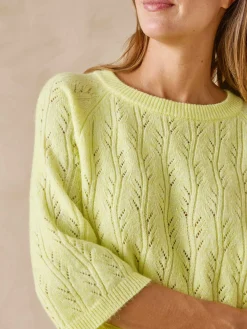 Pull manches au coude avec laine