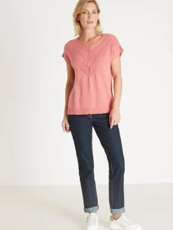 Pull manches courtes en T