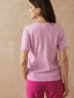 Pull manches courtes encolure ronde