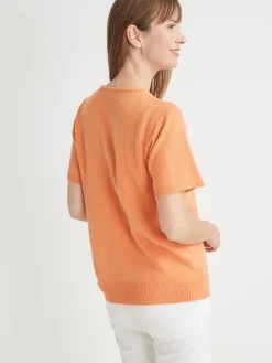 Pull manches courtes encolure ronde