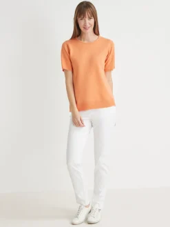 Pull manches courtes encolure ronde