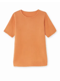 Pull manches courtes encolure ronde