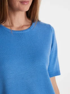 Pull manches courtes encolure ronde