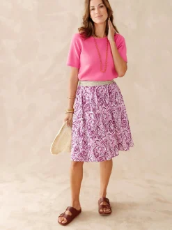 Pull manches courtes encolure ronde