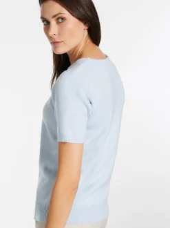 Pull manches courtes encolure ronde