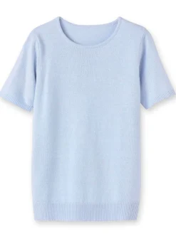 Pull manches courtes encolure ronde