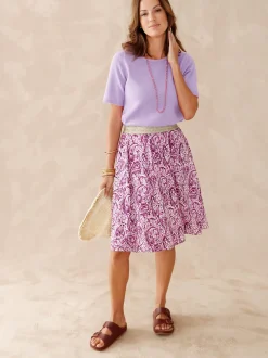 Pull manches courtes encolure ronde