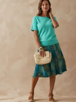 Pull manches courtes encolure ronde