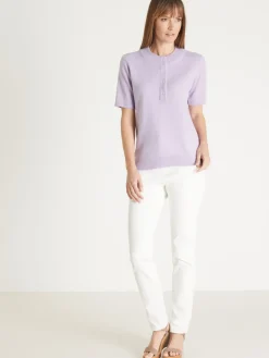 Pull manches courtes encolure tunisienne