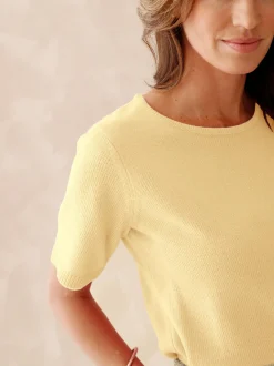 Pull manches courtes encolure ronde