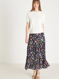 Pull manches courtes finition écailles