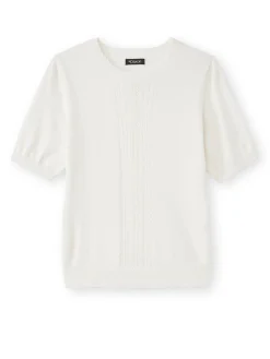 Pull manches courtes finition écailles