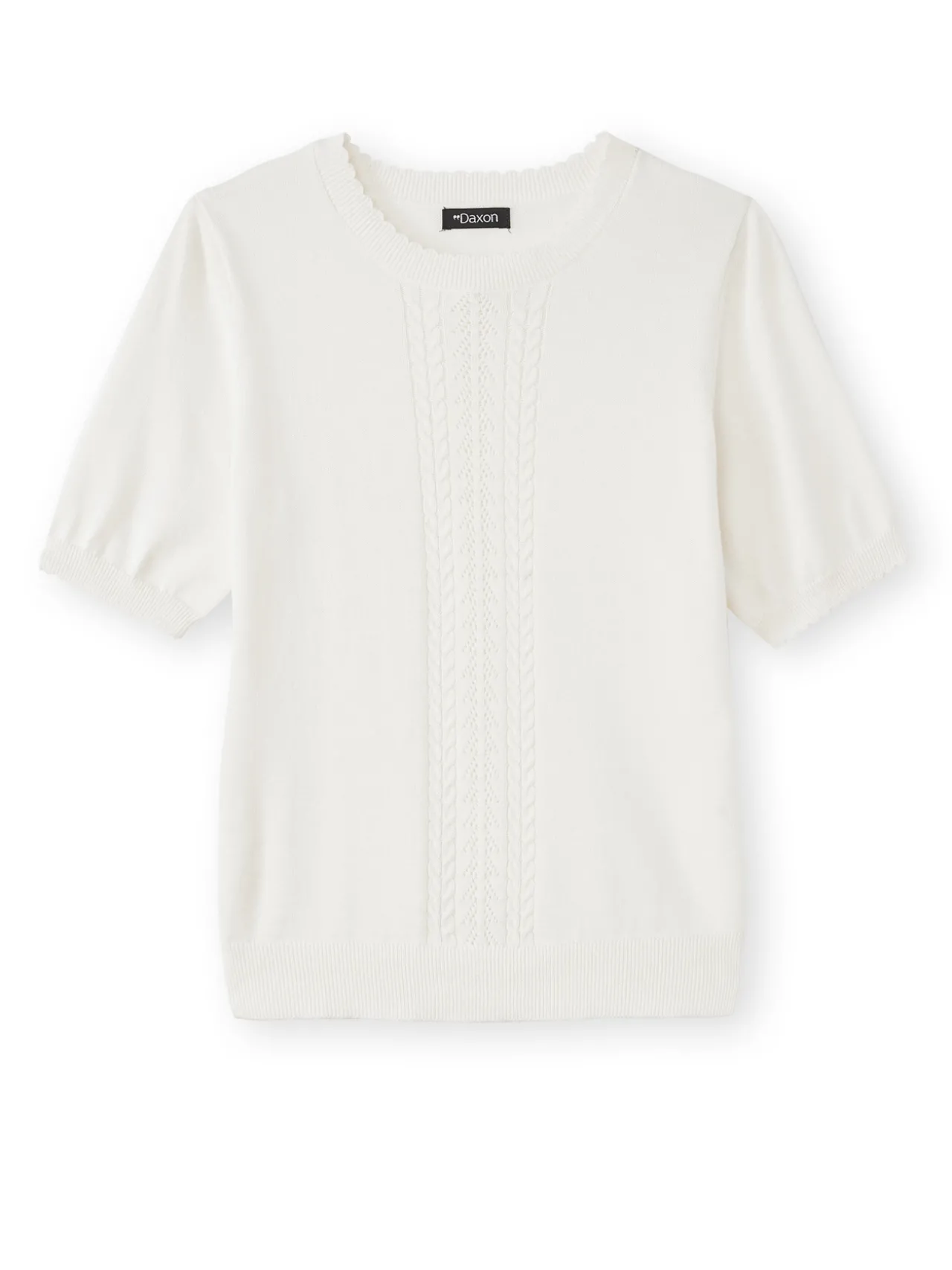 Pull manches courtes finition écailles