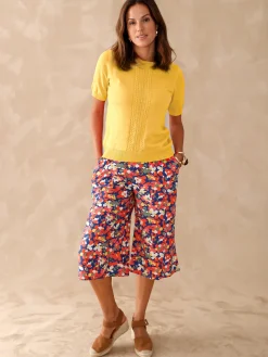 Pull manches courtes finition écailles