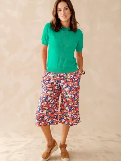 Pull manches courtes finition écailles