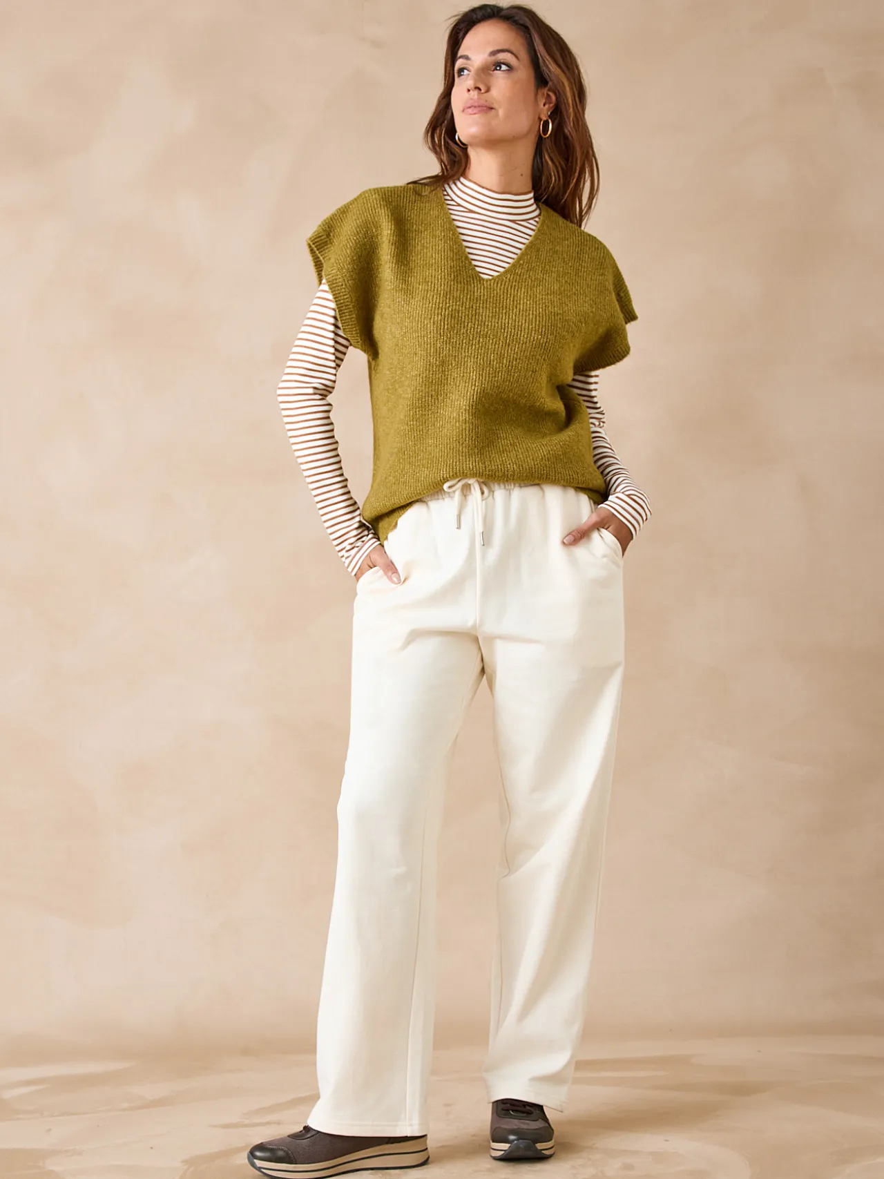 Pull manches T avec laine