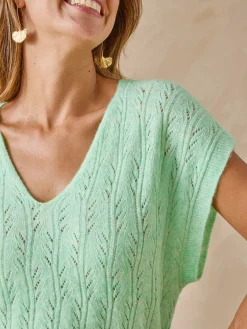 Pull manches T avec laine