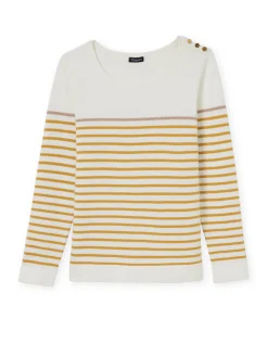 Pull marinière col rond