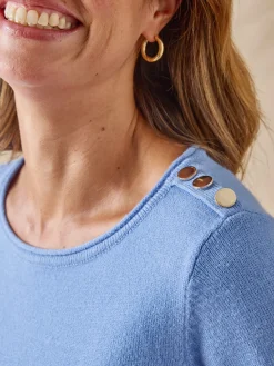 Pull marinière col rond