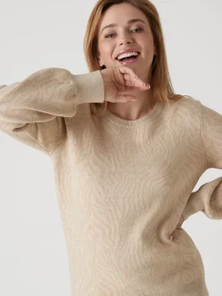 Pull motif jacquard paysage