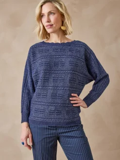 Pull point fantaisie avec laine