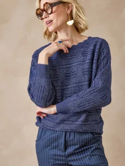 Pull point fantaisie avec laine