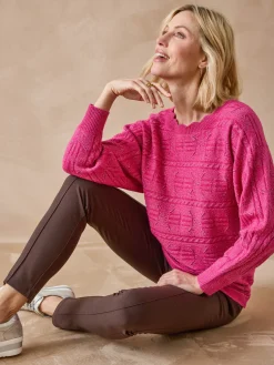 Pull point fantaisie avec laine