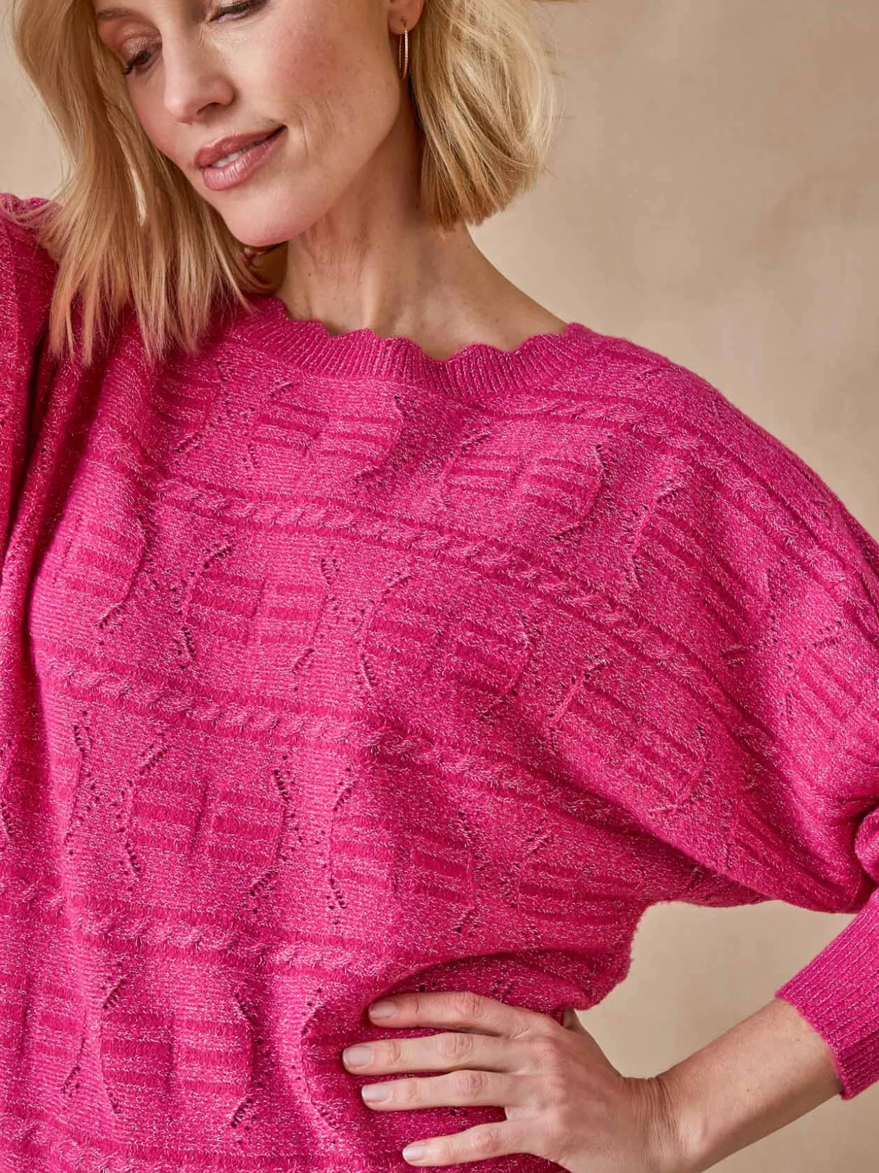 Pull point fantaisie avec laine