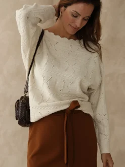 Pull point fantaisie avec laine