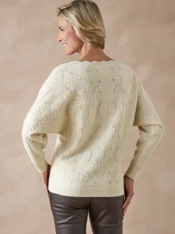 Pull point fantaisie avec laine