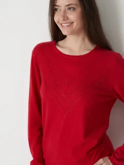 Pull point fantaisie détails rivets