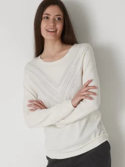 Pull point fantaisie détails rivets