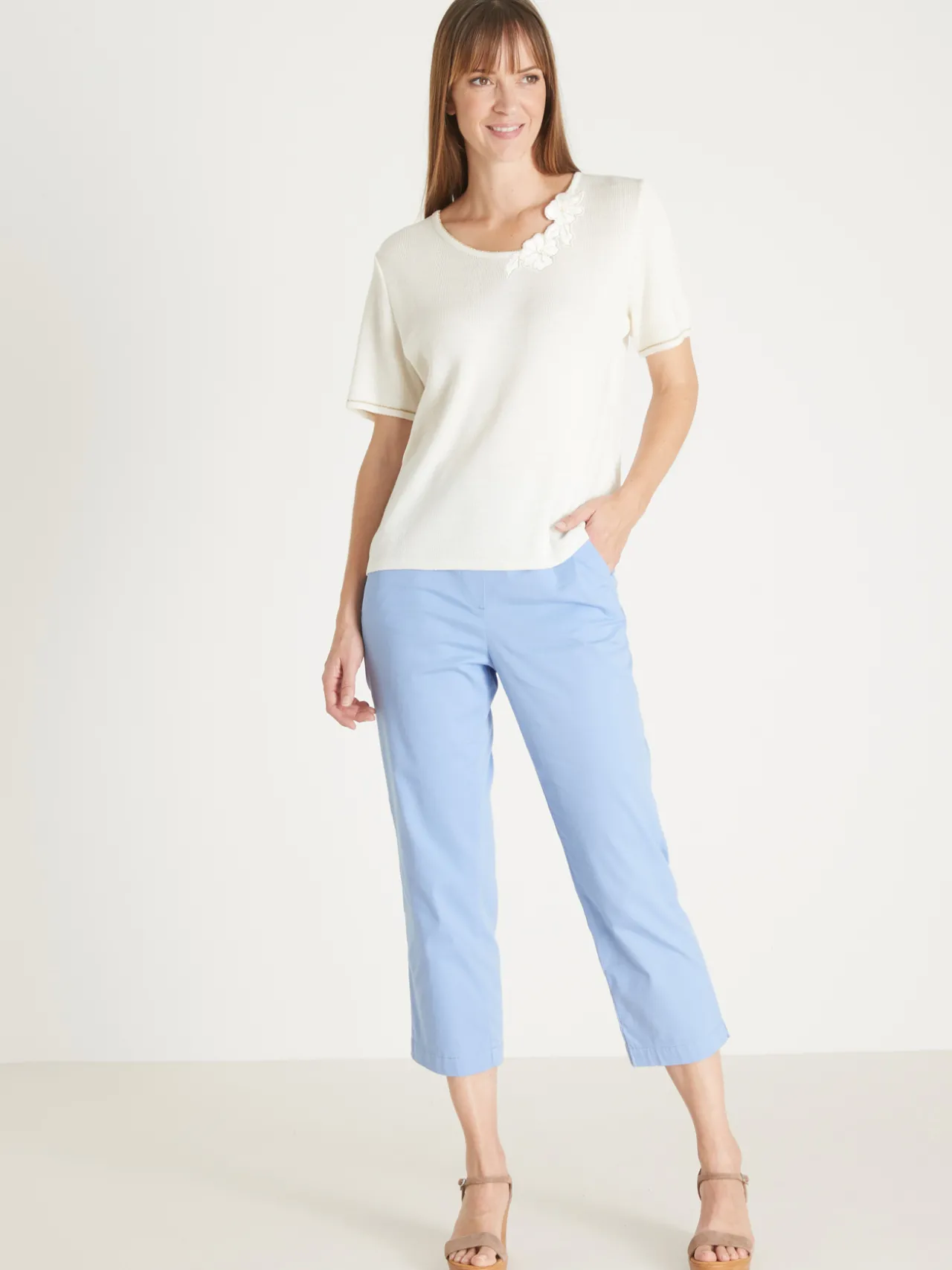 Pull raffiné avec broderies