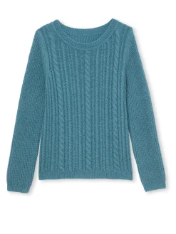 Pull torsadé avec laine et mohair