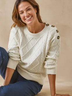 Pull torsadé col rond