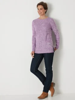 Pull torsadé encolure ronde