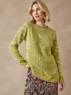 Pull torsadé encolure ronde