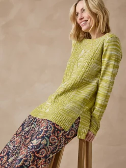 Pull torsadé encolure ronde