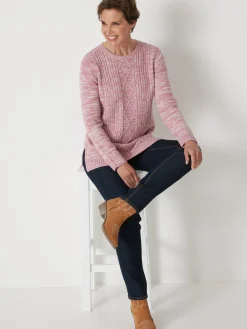 Pull torsadé encolure ronde