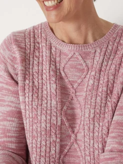 Pull torsadé encolure ronde