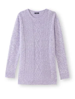 Pull torsadé encolure ronde