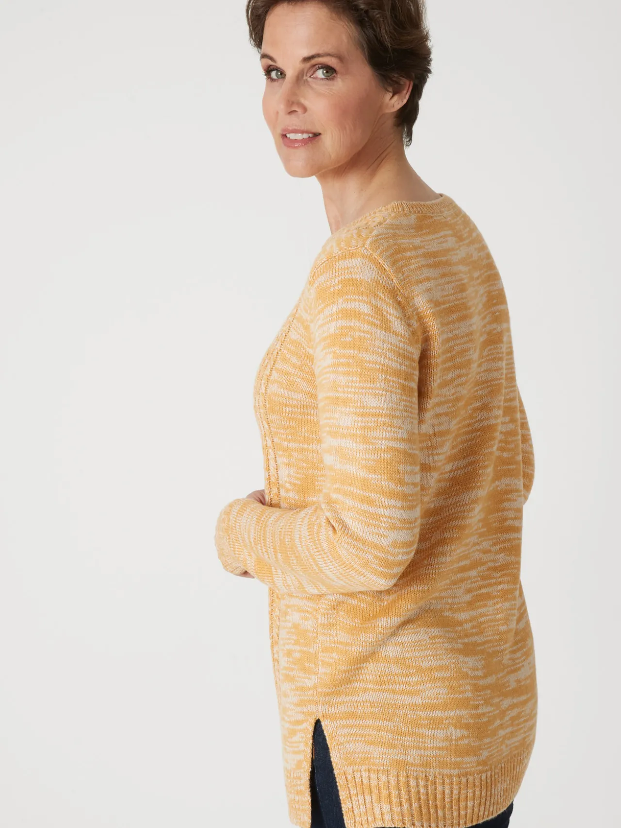 Pull torsadé encolure ronde