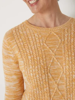 Pull torsadé encolure ronde