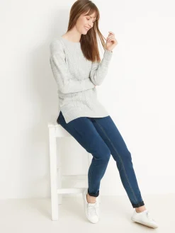 Pull torsadé encolure ronde