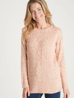 Pull torsadé encolure ronde