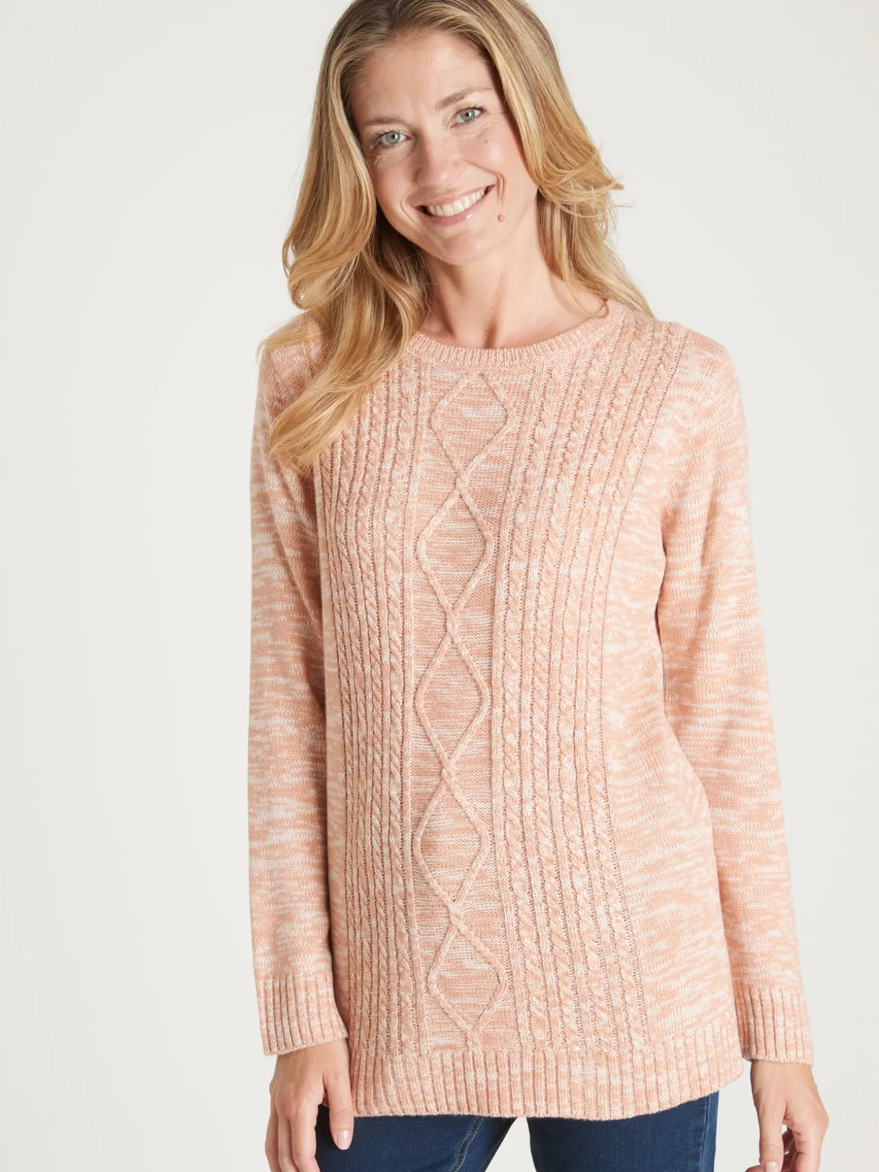 Pull torsadé encolure ronde